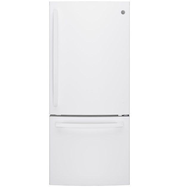 GDE21EGKWW GE® ENERGY STAR® 21.0 Cu. Ft. Bottom-Freezer Refrigerator For Discount