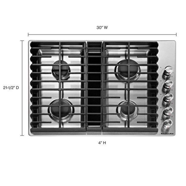 Kitchenaid KCGD500GSS 30  4 Burner Gas Downdraft Cooktop on Sale