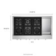 KCGC558JSS KitchenAid® 48   6-Burner Commercial-Style Gas Rangetop with Griddle Supply