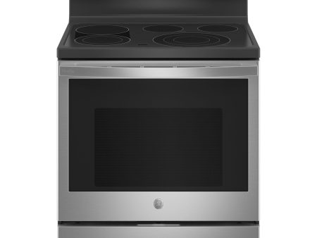 GE Profile™ 30  Smart Free-Standing Electric Convection Fingerprint Resistant Range with No Preheat Air Fry For Sale