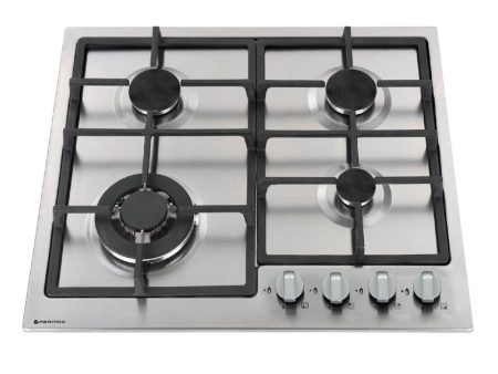 600mm Gas Hob, 3 Burner + Wok, Stainless Steel Online