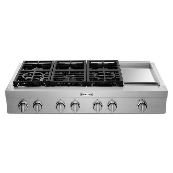 KCGC558JSS KitchenAid® 48   6-Burner Commercial-Style Gas Rangetop with Griddle Supply