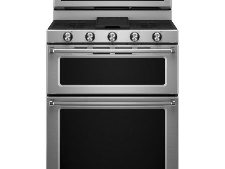 Kitchenaid KFDD500ESS 30-Inch 5 Burner Dual Fuel Double Oven Convection Range Online Sale