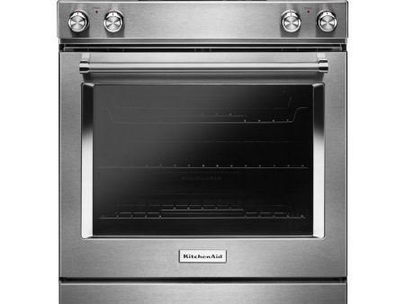 Kitchenaid KSEG950ESS 30-Inch 4-Element Electric Downdraft Slide-In Range Online Sale