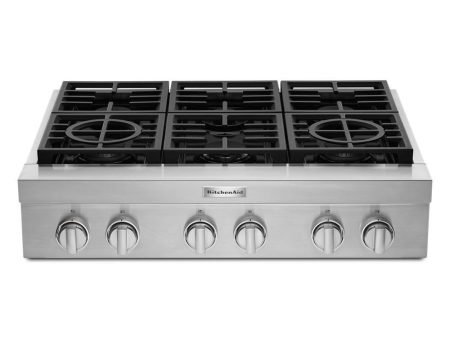 KCGC506JSS KitchenAid® 36   6-Burner Commercial-Style Gas Rangetop Fashion