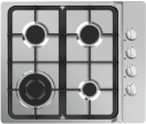 Midea 600mm Gas Stainless Steel Cooktop Discount