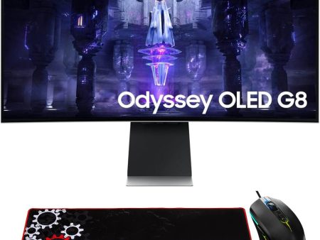 Samsung 34  G85SB OLED Ultra WQHD Curved Smart Gaming Monitor + Mouse & Pad Cheap