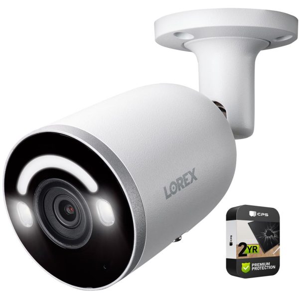 Lorex 4K Smart Security Lighting Bullet AI PoE IP Wired Camera + 2 Year Warranty Supply