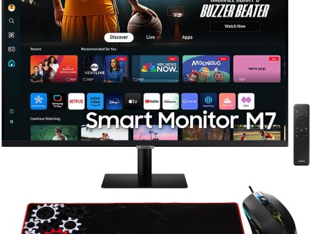 Samsung 32  Smart Monitor M7 (M70D) 4K UHD with Streaming TV + Gaming Mouse & Pad Online Sale