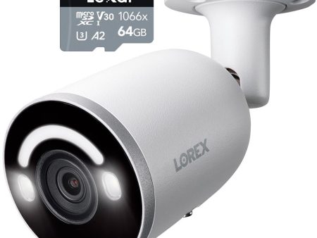 Lorex 4K Smart Security Lighting Deterrence Bullet Wired Camera with 64GB Card Discount