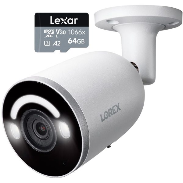 Lorex 4K Smart Security Lighting Deterrence Bullet Wired Camera with 64GB Card Discount